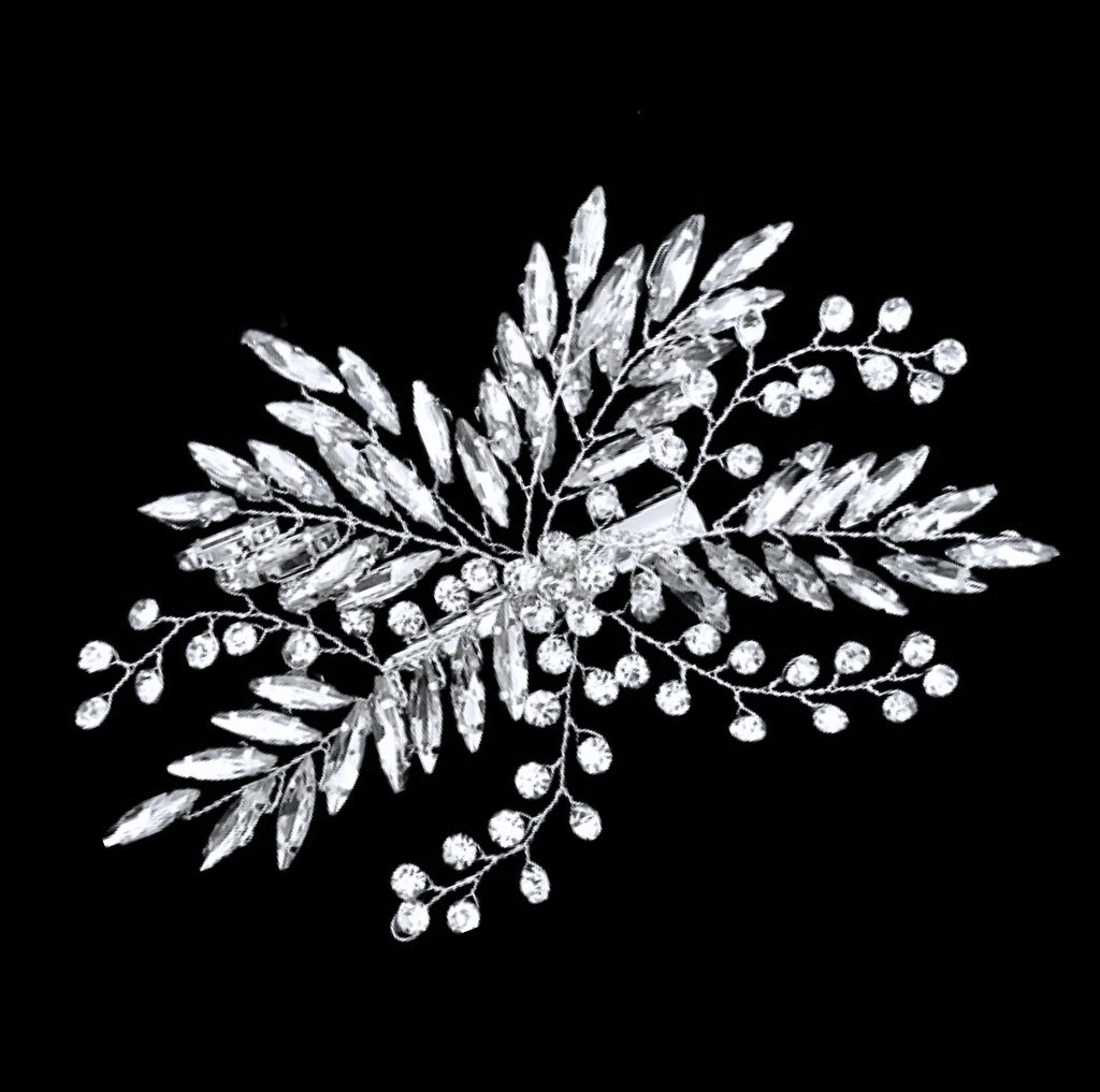 Wedding Hair Accessories - Crystal Bridal Hair Clip - Available in Silver, Rose Gold and Yellow Gold