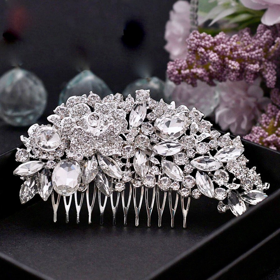 "Dahlia" - Austrian Crystal Bridal Hair Comb