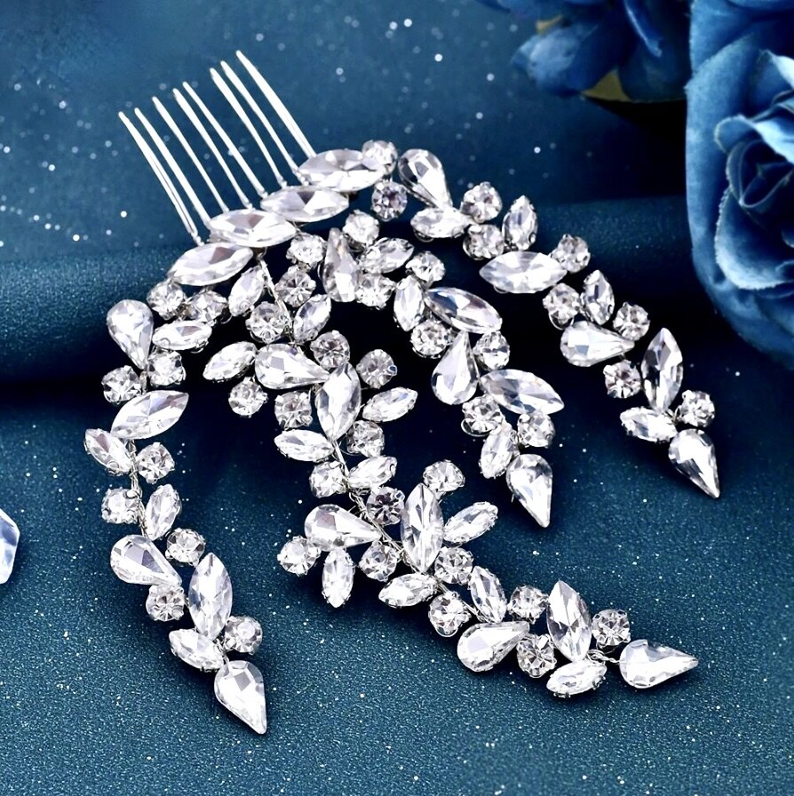 Wedding Hair Accessories - Rhinestone Crystal Bridal Headdress
