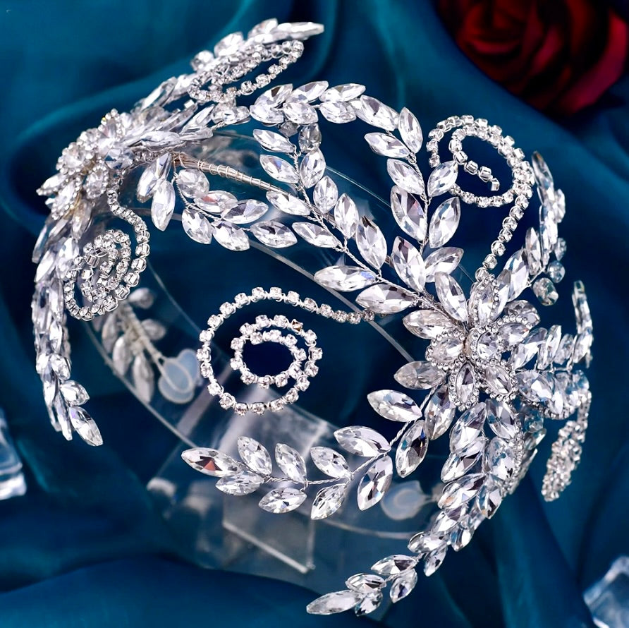 Wedding Hair Accessories - Silver Crystal Bridal Headdress