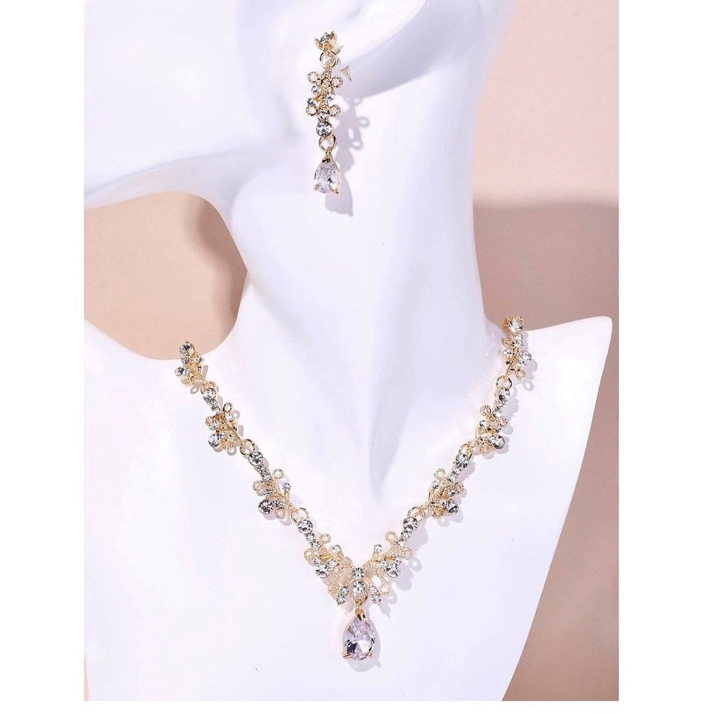 Wedding Jewelry and Accessories - Bridal 3-Piece Jewelry Set With Tiara - Available in Gold and Silver