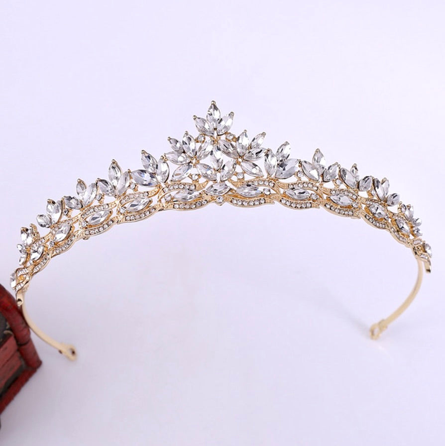 Wedding Hair Accessories - Wedding Rhinestone Tiara - Available in Silver, Yellow Gold and Rose Gold