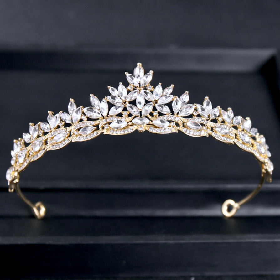 Wedding Hair Accessories - Wedding Rhinestone Tiara - Available in Silver, Yellow Gold and Rose Gold
