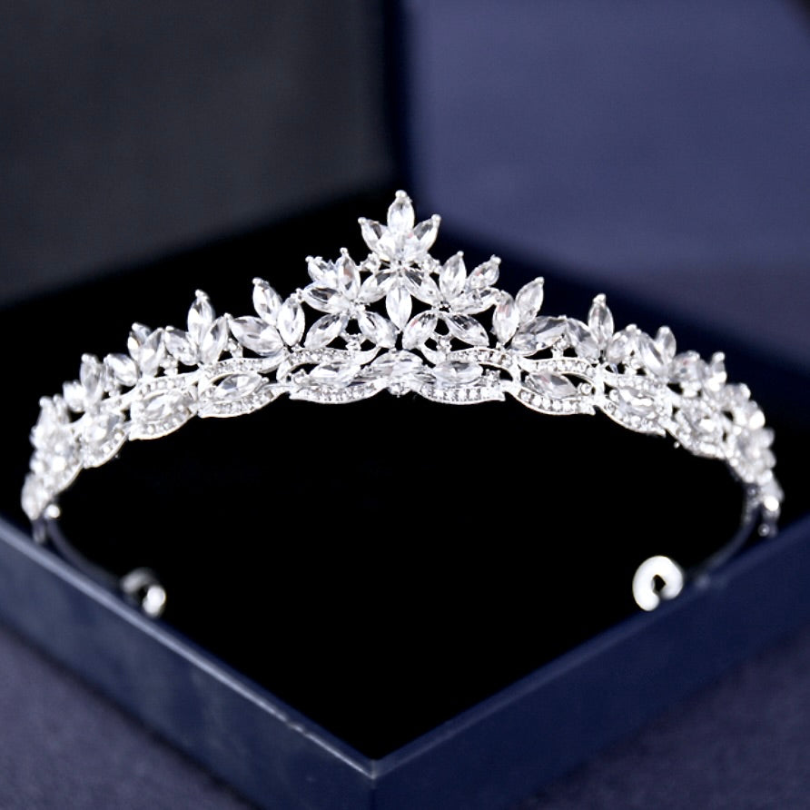 Wedding Hair Accessories - Wedding Rhinestone Tiara - Available in Silver, Yellow Gold and Rose Gold