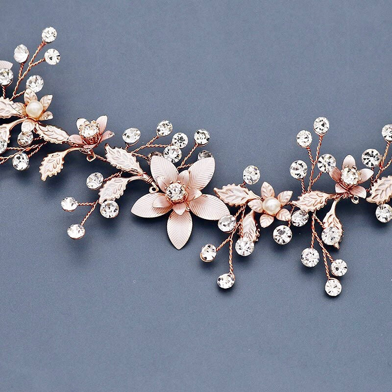 Wedding Accessories - Bohemian Rose Gold Bridal Belt/Sash