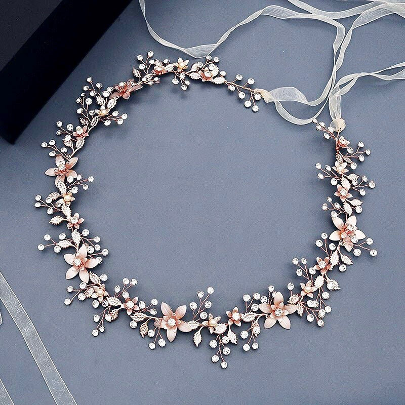 Wedding Accessories - Bohemian Rose Gold Bridal Belt/Sash