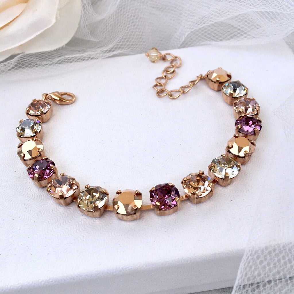 Bridal Jewelry - Rose Gold Bridal Jewelry Set