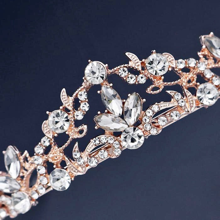 Wedding Hair Accessories - Rose Gold Bridal Tiara