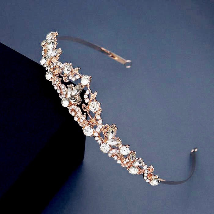 Wedding Hair Accessories - Rose Gold Bridal Tiara