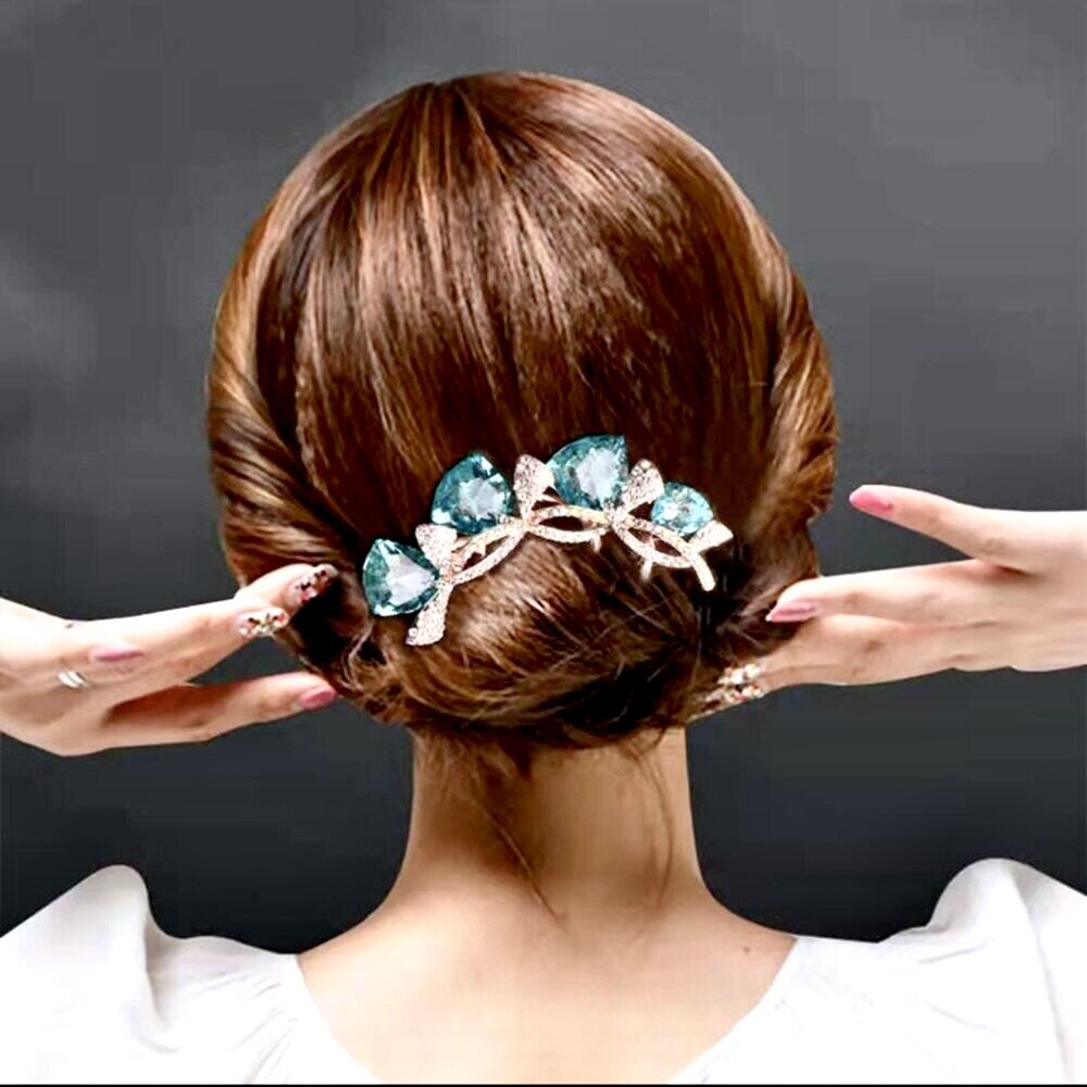 Wedding Hair Accessories - Rose Gold CZ Bridal Hair Comb - More Colors