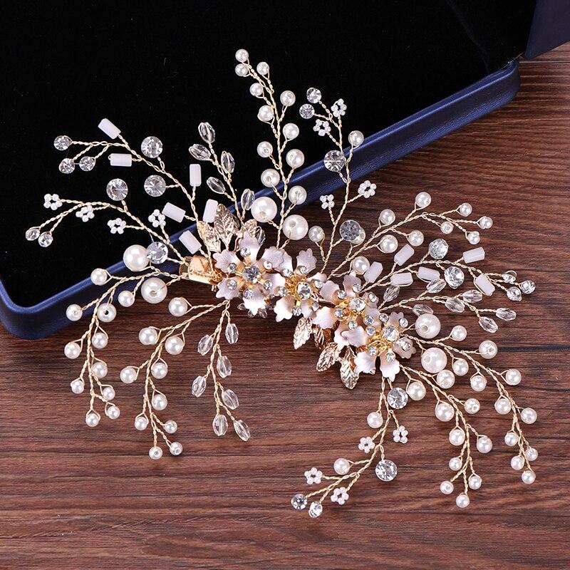 Wedding Hair Accessories - Pearl and Crystal Bridal Hair Pin