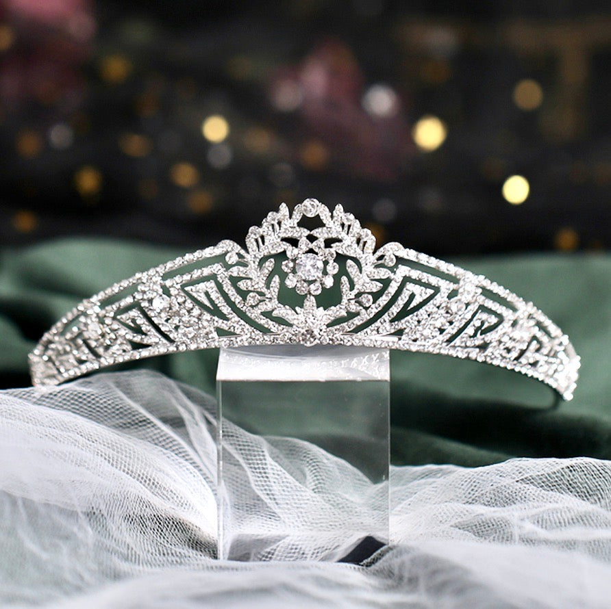 Wedding Hair Accessories - Silver Crystal Bridal Tiara