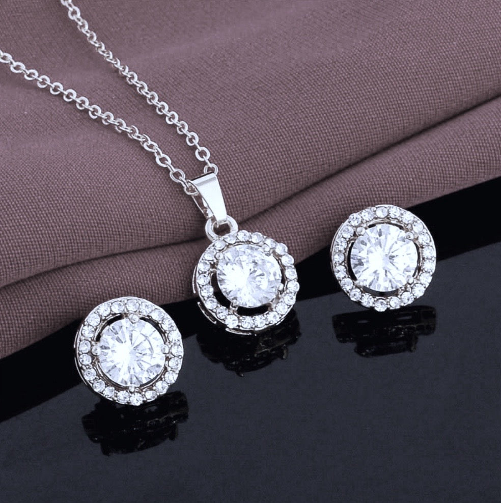 "Pandora" - Bridal Necklace and Earrings Set