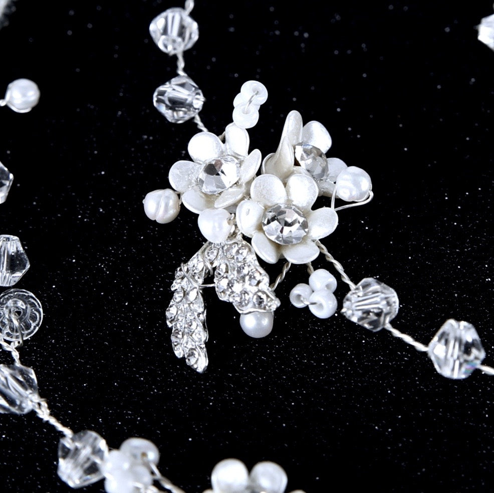 Bridal Hair Accessories - Pearl and Crystal Bridal Hair Vine