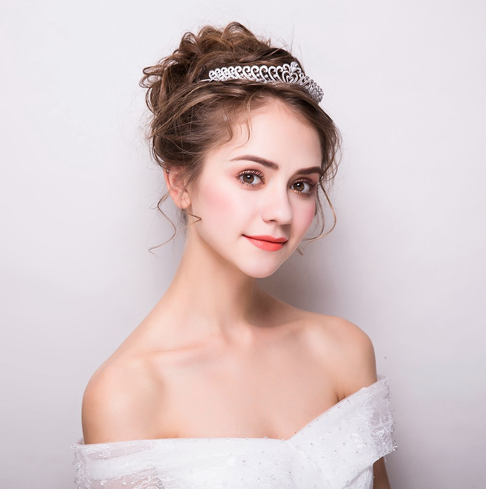 "Freya" - Silver Cubic Zirconia Bridal Tiara