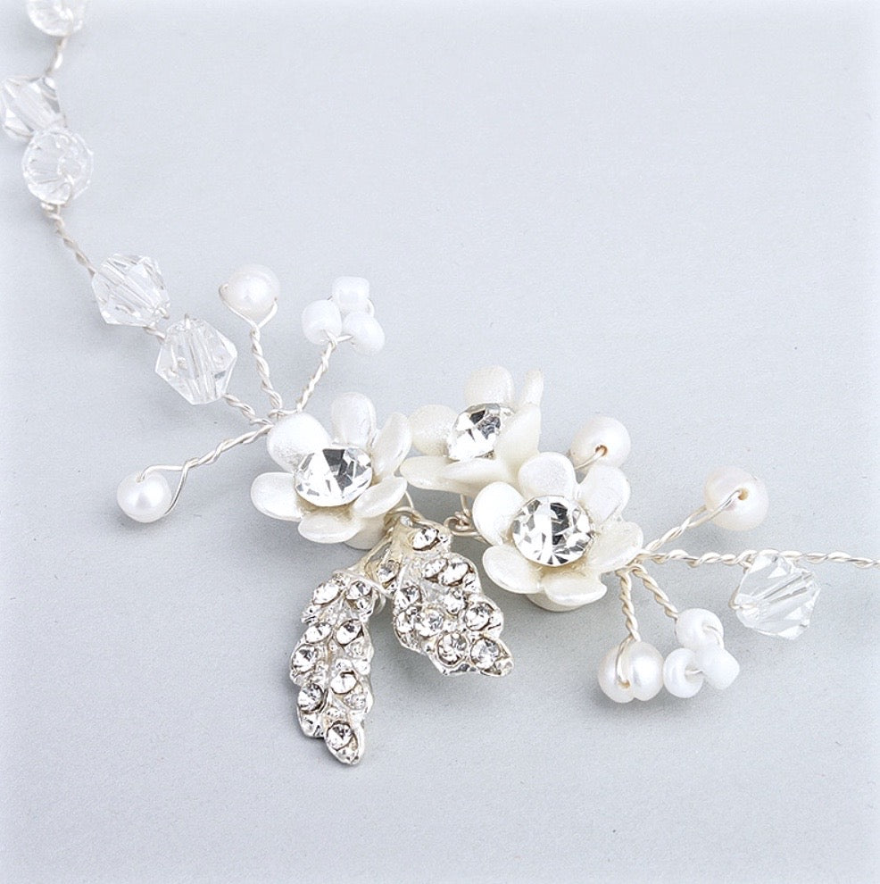 Bridal Hair Accessories - Pearl and Crystal Bridal Hair Vine