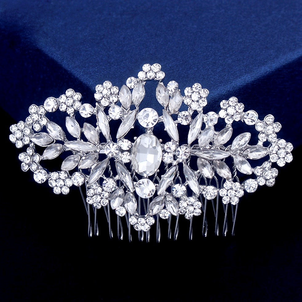 Wedding Hair Accessories - Crystal Bridal Hair Comb - Available in Silver, Rose Gold and Yellow Gold