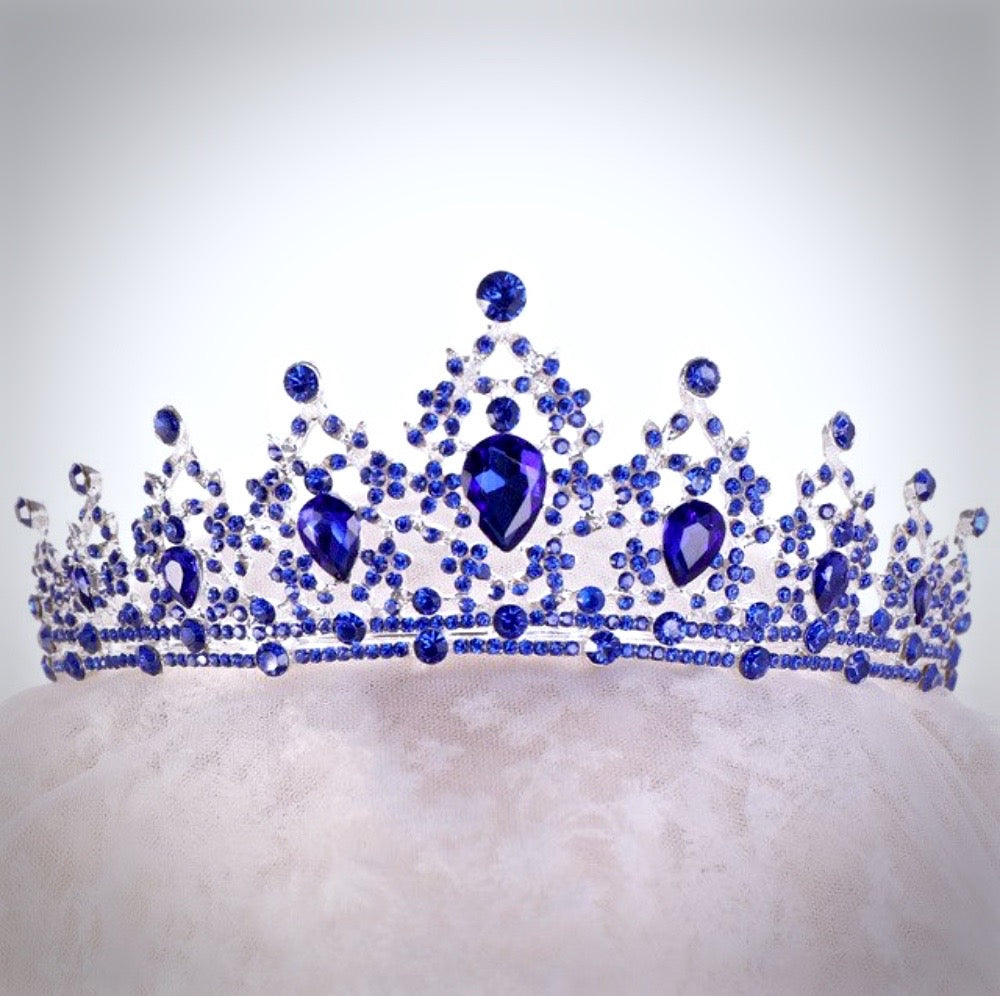 "Camryn" - Blue Crystal Bridal Tiara