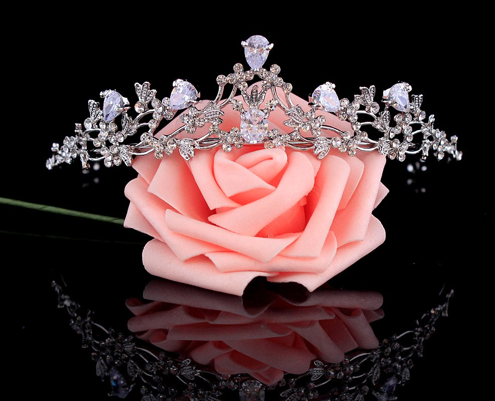 "Annelise" - Silver Cubic Zirconia Bridal Tiara