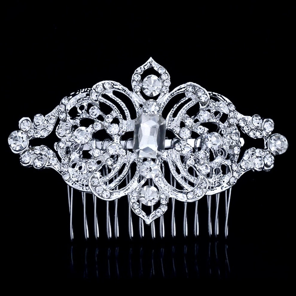 "Tanya" - Vintage Crystal Bridal Hair Comb