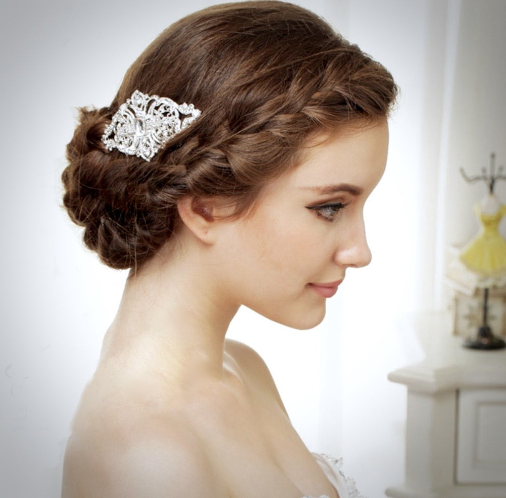 "Tanya" - Vintage Crystal Bridal Hair Comb