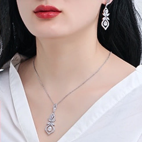 Wedding Jewelry - Silver Cubic Zirconia Bridal Jewelry Set