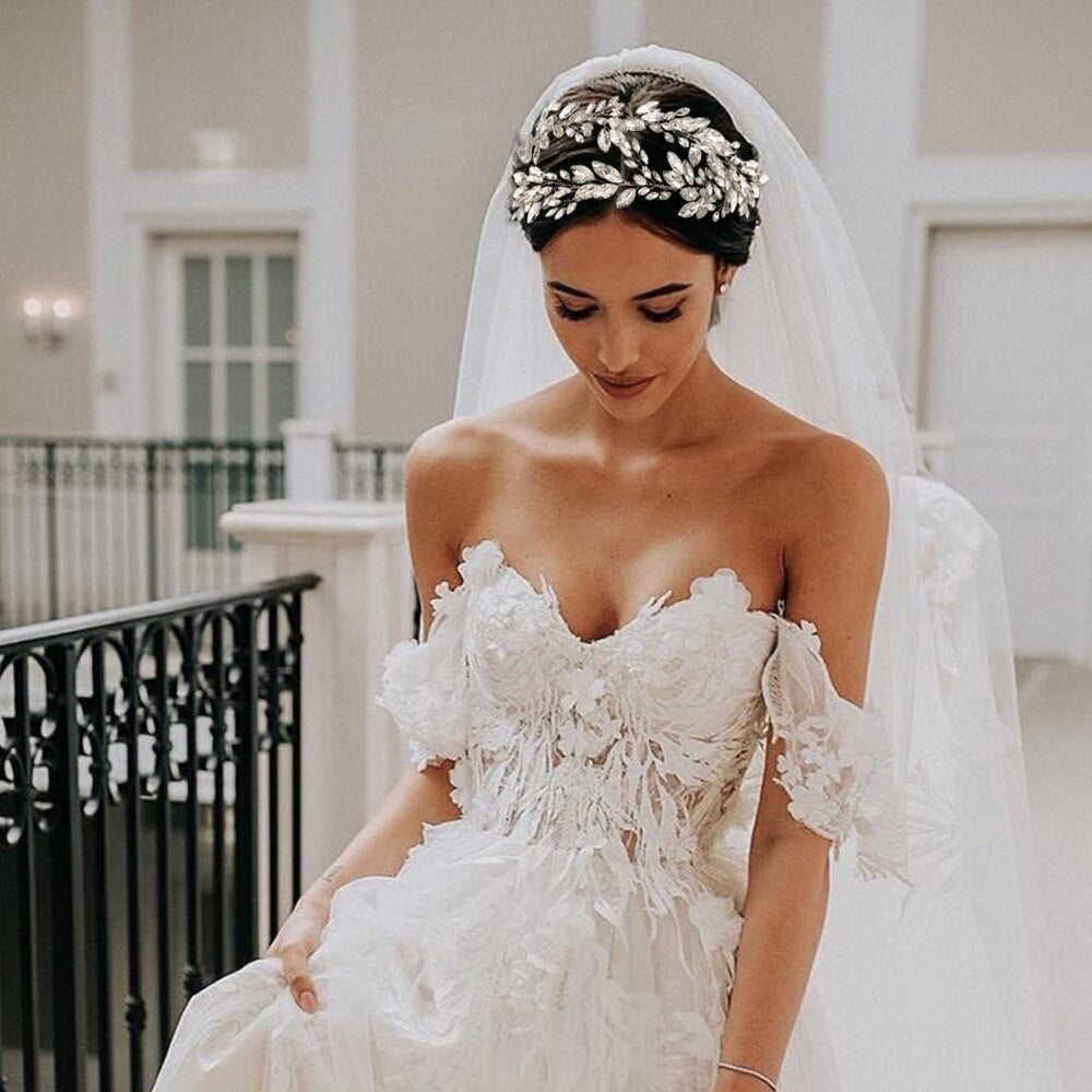 Wedding Hair Accessories - Silver Crystal Bridal Headdress
