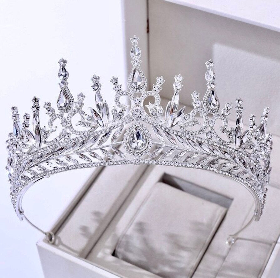 Wedding Hair Accessories - Cubic Zirconia Tall Bridal Tiara