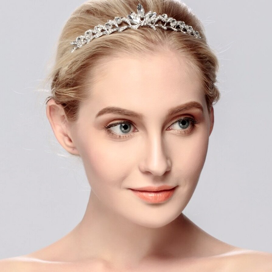 Wedding Hair Accessories - Silver Crystal Bridal Tiara