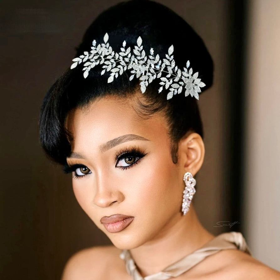 Wedding Hair Accessories - Silver Cubic Zirconia Bridal Headdress