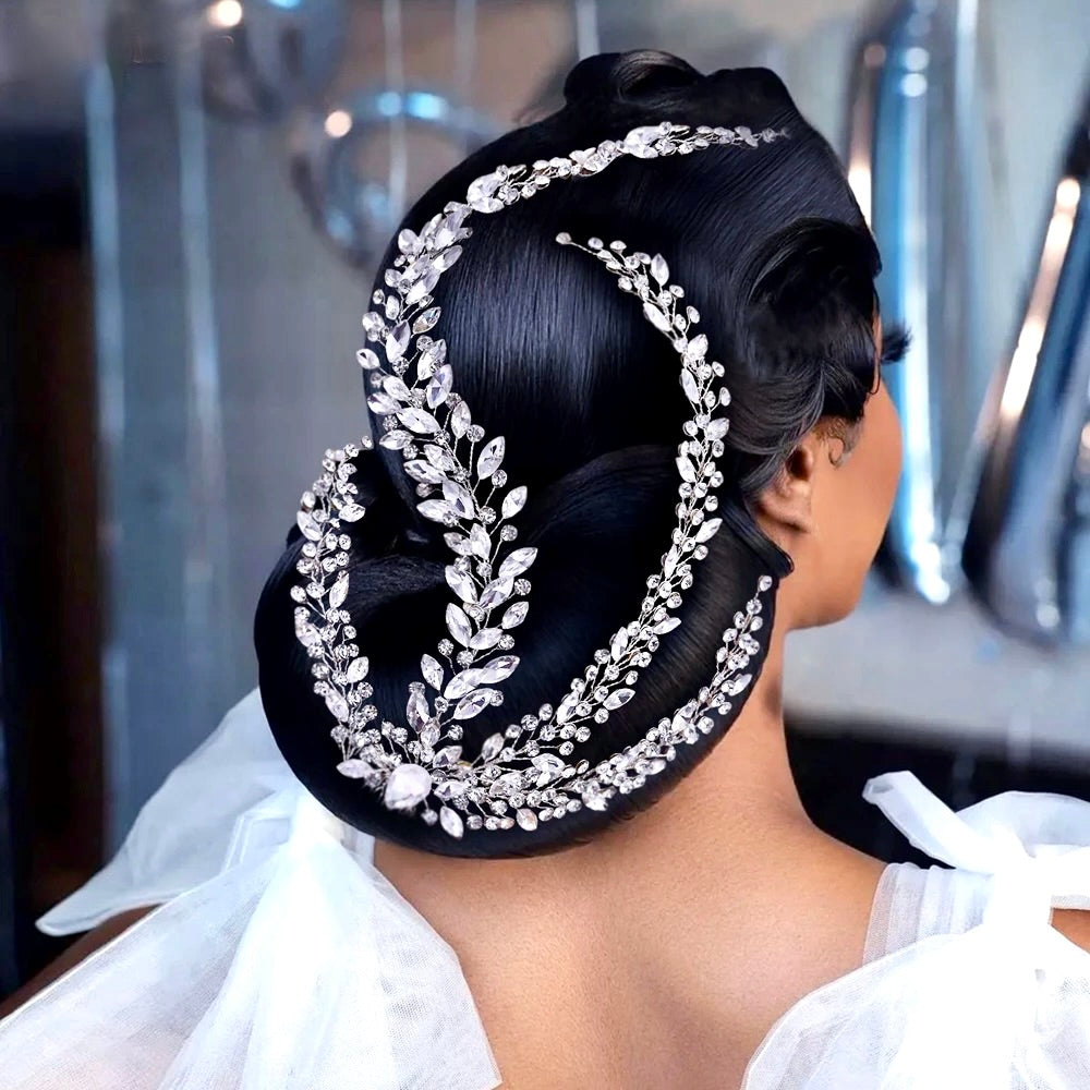 Wedding Hair Accessories - Silver Rhinestone Bridal Headdress