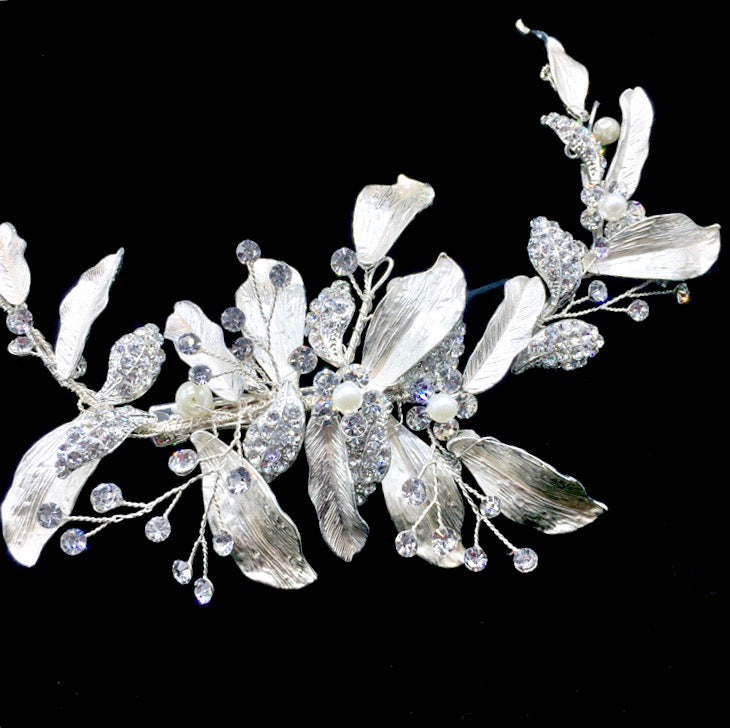 Wedding Hair Accessories - Pearl and Crystal Bridal Hair Clip/Vine