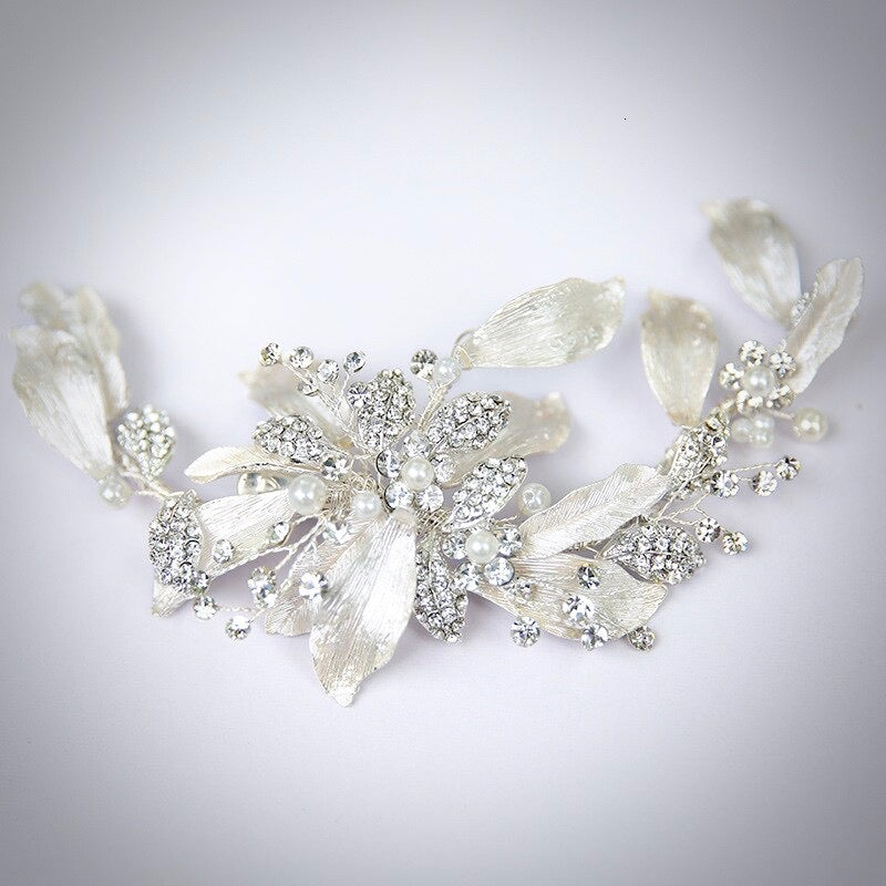 Wedding Hair Accessories - Pearl and Crystal Bridal Hair Clip/Vine