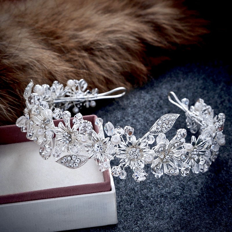 Wedding Hair Accessories - Silver Crystal Bridal Headband