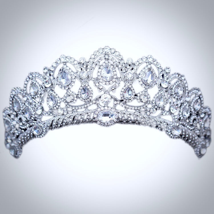 Wedding Hair Accessories - Silver Rhinestone Bridal Tiara