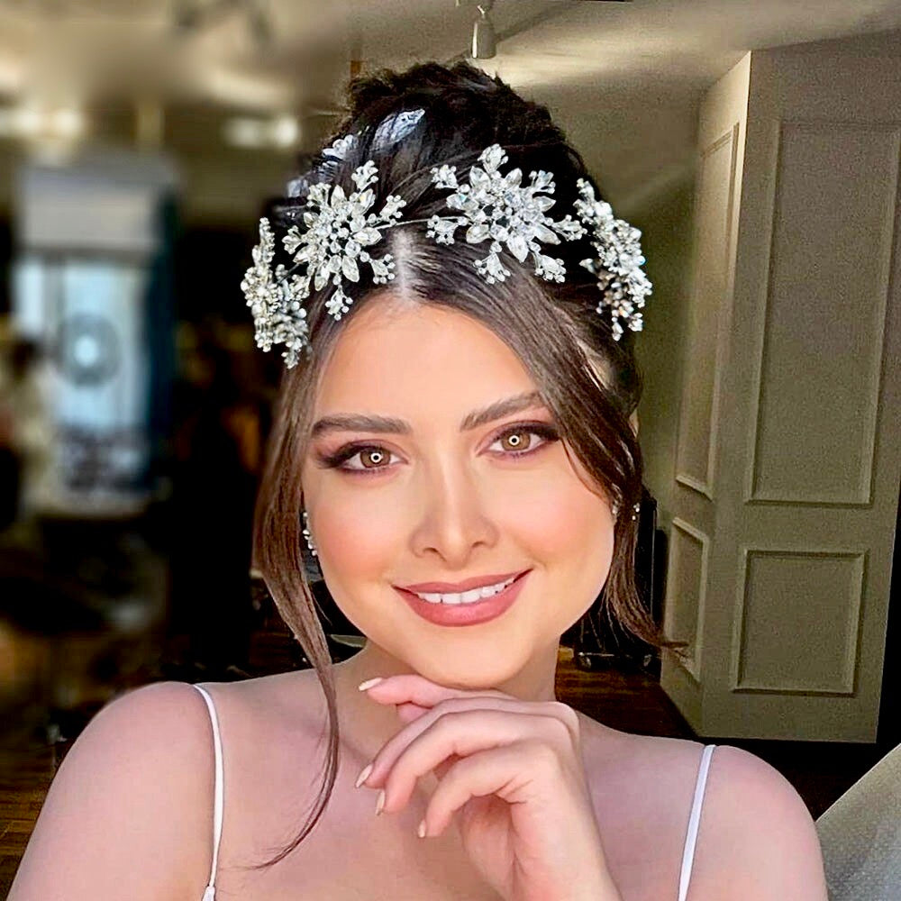 Wedding Hair Accessories - Winter Snowflake Bridal Headband