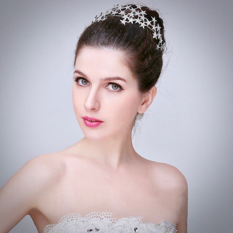 Wedding Hair Accessories - Star Bridal Tiara / Headband