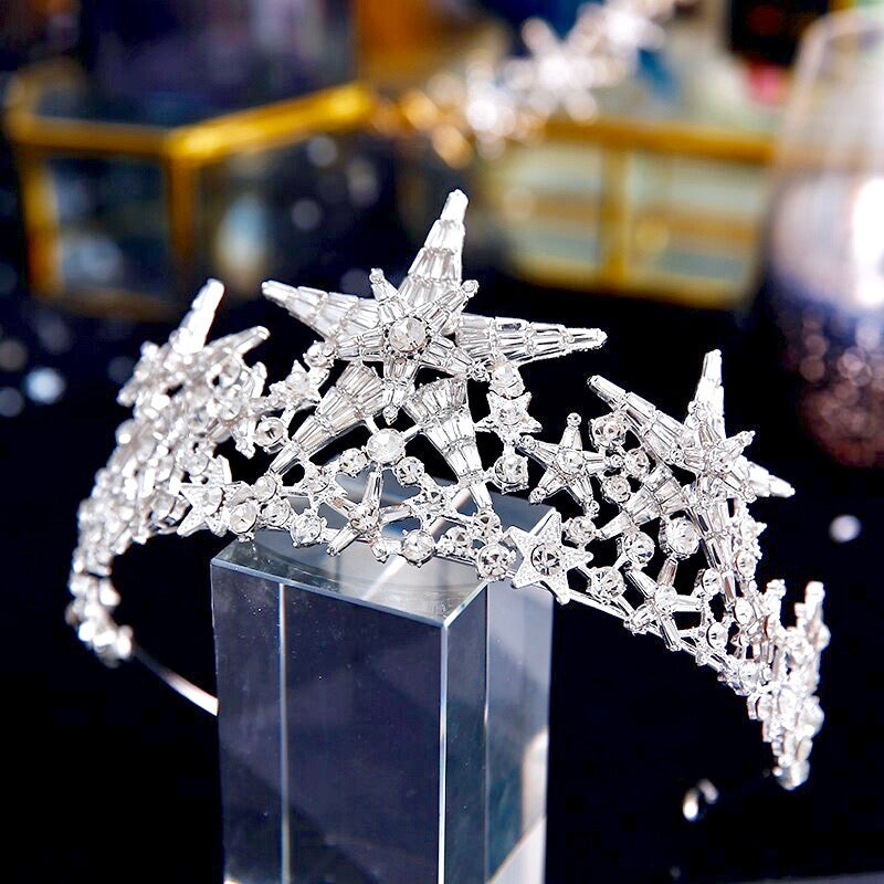 Wedding Hair Accessories - Star Bridal Tiara - Available in Gold and Silver
