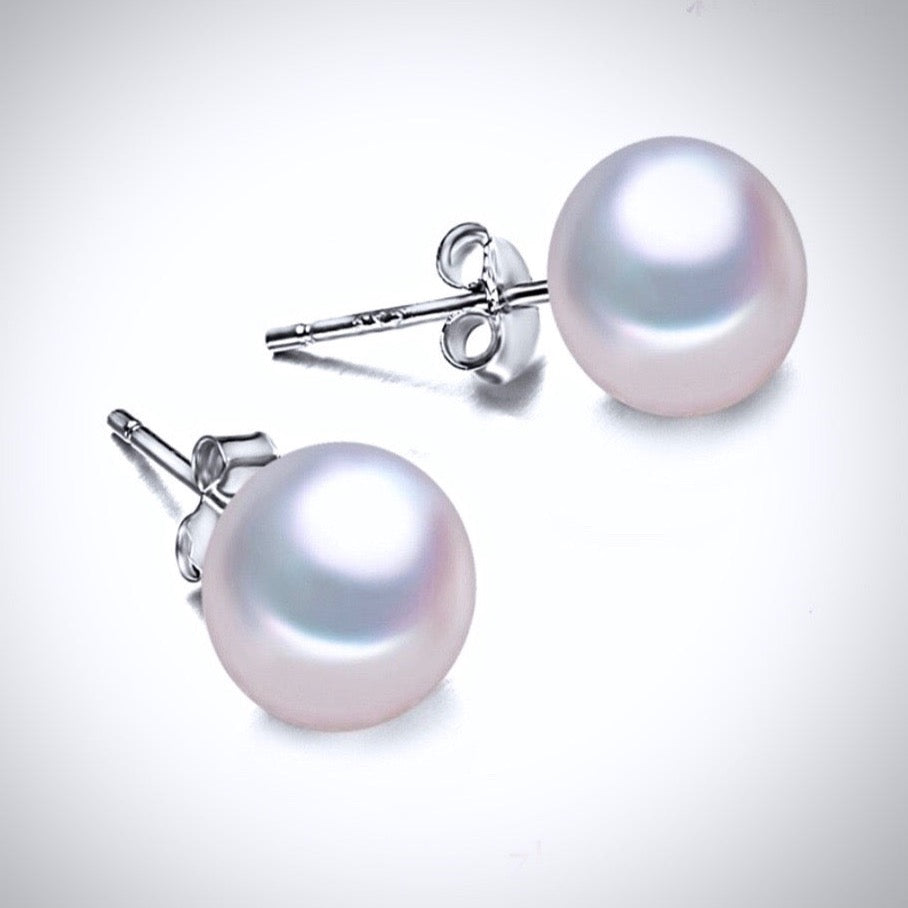 Wedding Pearl Jewelry - Natural Pearl and Sterling Silver 3-Piece Bridal Jewelry Set