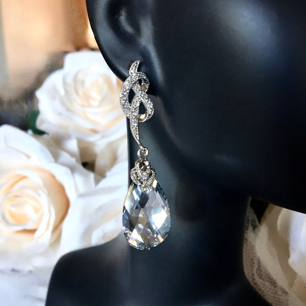 Wedding Jewelry - Swarovski Crystal Bridal Earrings
