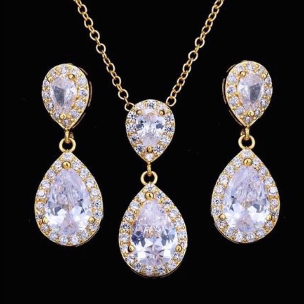 Wedding Jewelry - Cubic Zirconia Bridal Jewelry Set