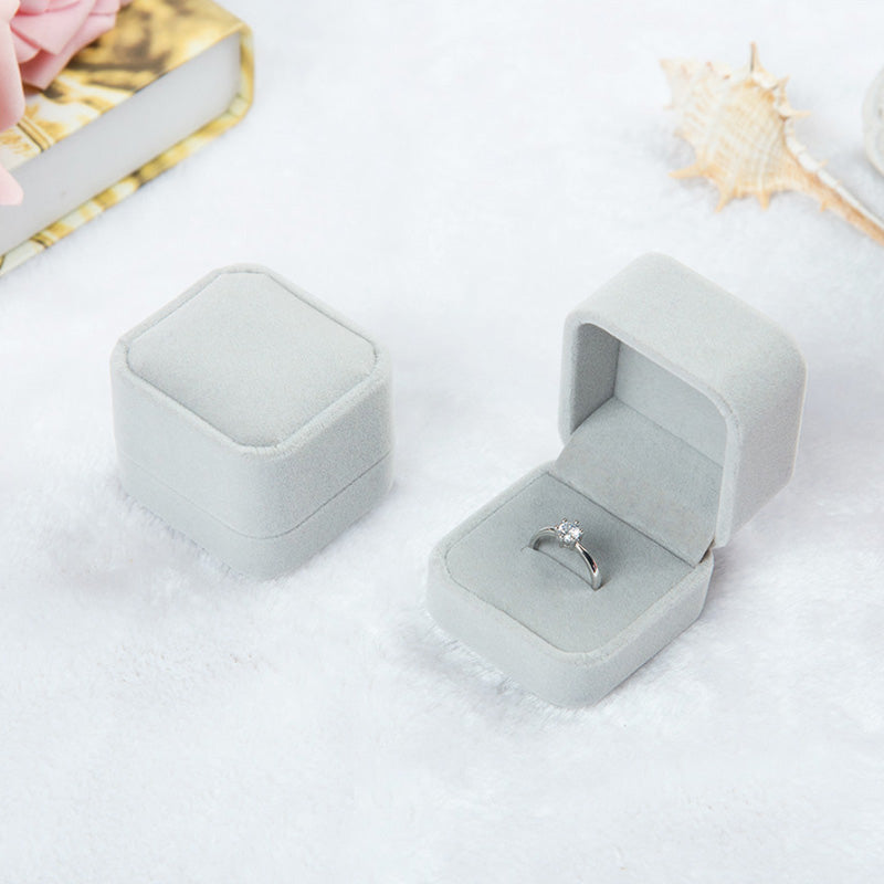 Wedding - Square Velvet Ring Boxes - More Colors Available