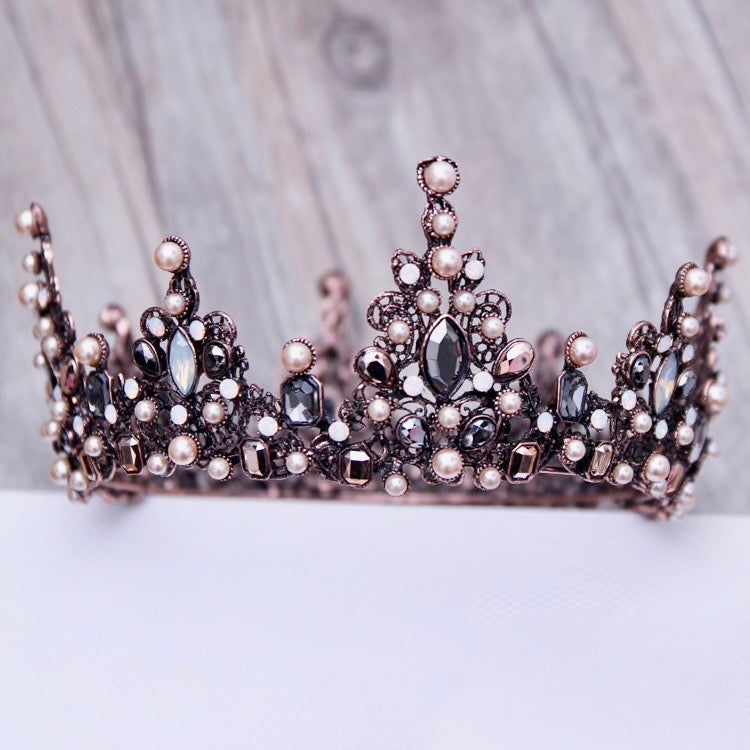 Wedding Hair Accessories - Baroque Pearl Bridal Crown Tiara