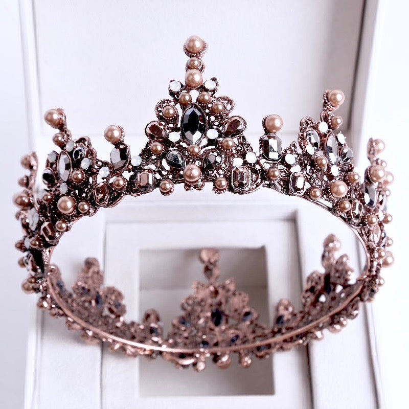 Wedding Hair Accessories - Baroque Pearl Bridal Crown Tiara