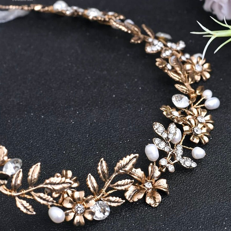 Wedding Accessories - Vintage Pearl and Rhinestone Bridal Belt