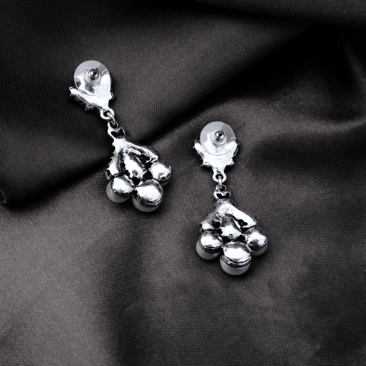 Wedding Jewelry - Vintage Pearl and Rhinestone Bridal Earrings
