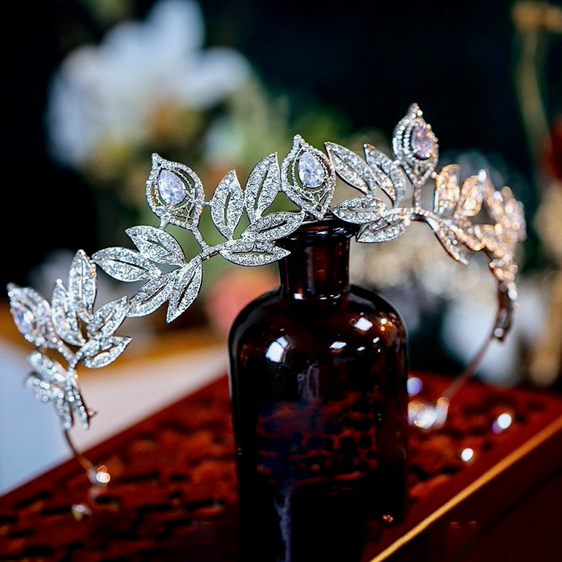 Wedding Hair Accessories - Silver Cubic Zirconia Bridal Tiara
