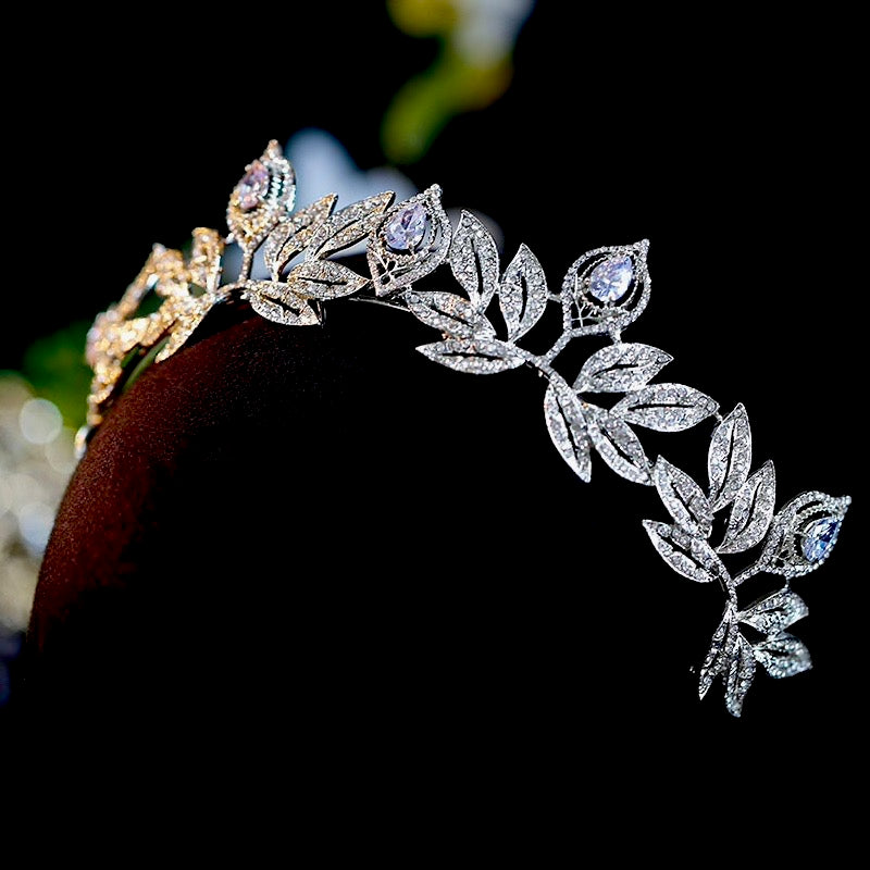 Wedding Hair Accessories - Silver Cubic Zirconia Bridal Tiara