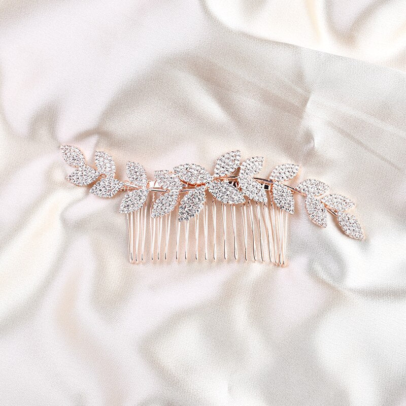 Wedding Hair Accessories - Crystal Bridal Hair Comb - Available in Rose Gold, Silver and Yellow Gold