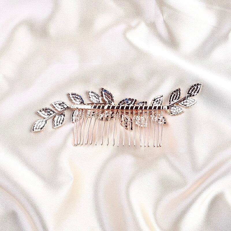 Wedding Hair Accessories - Crystal Bridal Hair Comb - Available in Rose Gold, Silver and Yellow Gold